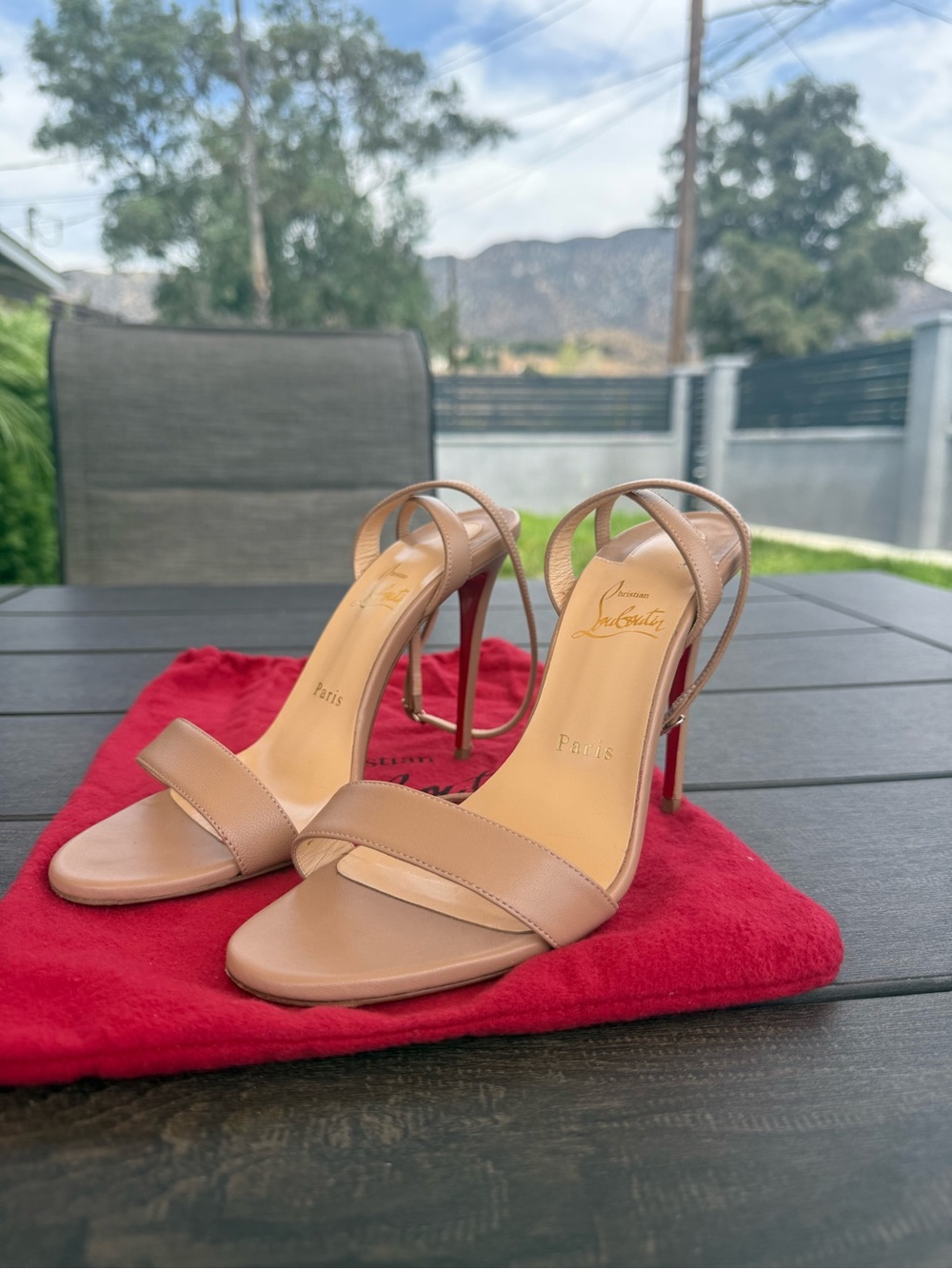 Christian Louboutin Loubigirl Nude Beige Sandals Heels – Size 38